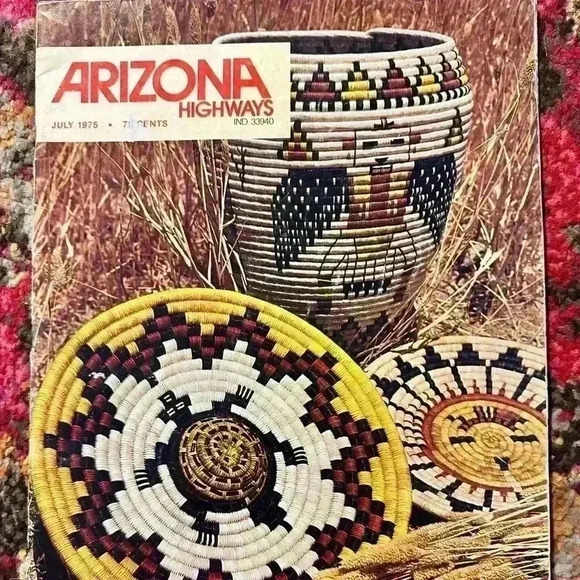 ARIZONA HIGHWAYS JULY 1975 English, Monthly NATIVE AMERICAN BASKETRY. - Picture 1 of 10